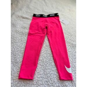 Nike Girls Pink Dri Fit Athletic Leggings Pants Size 6 #430